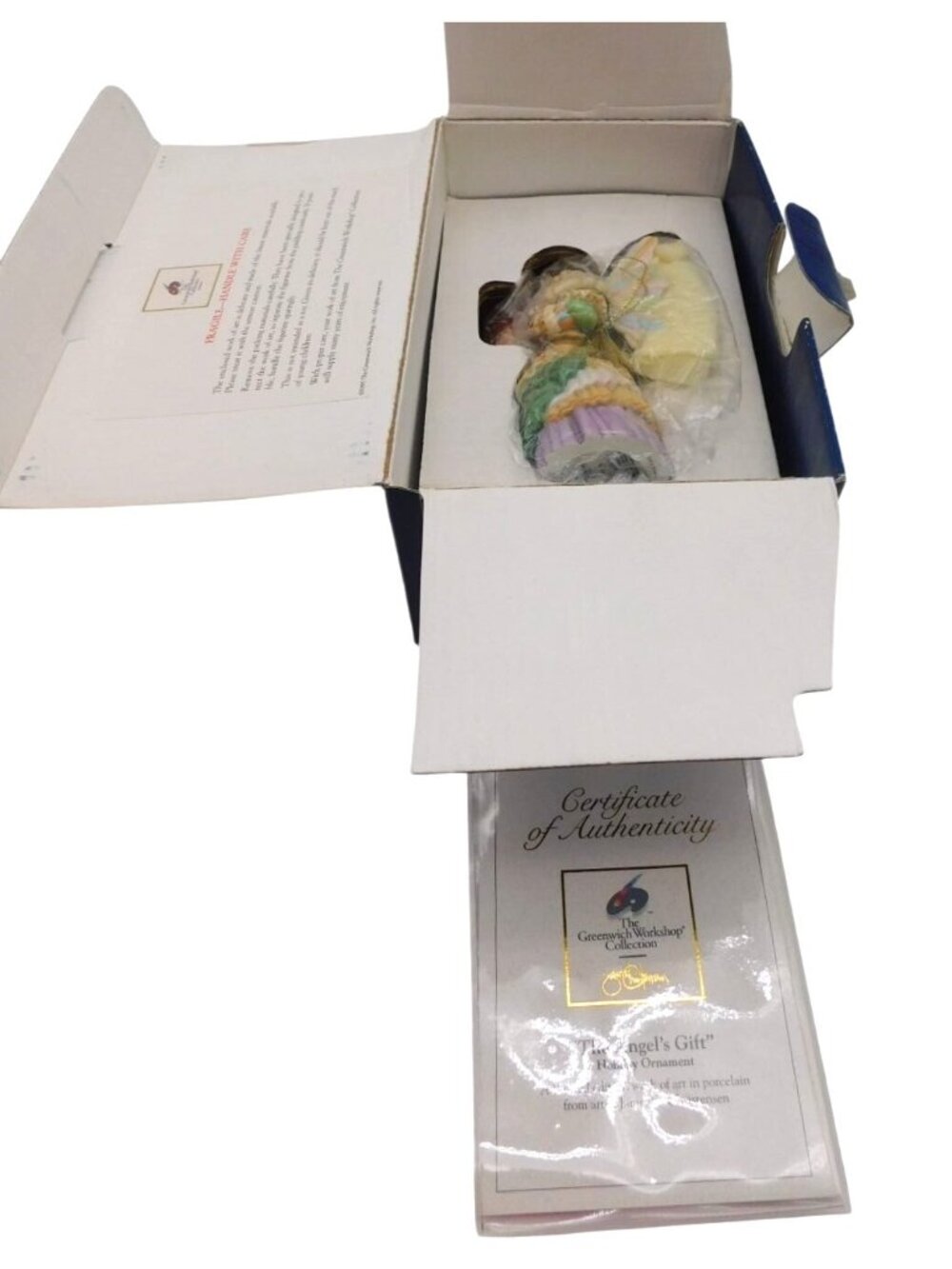 Greenwich Workshop The Angels Gift Limited Edition Porcelain Ornament Box COA
